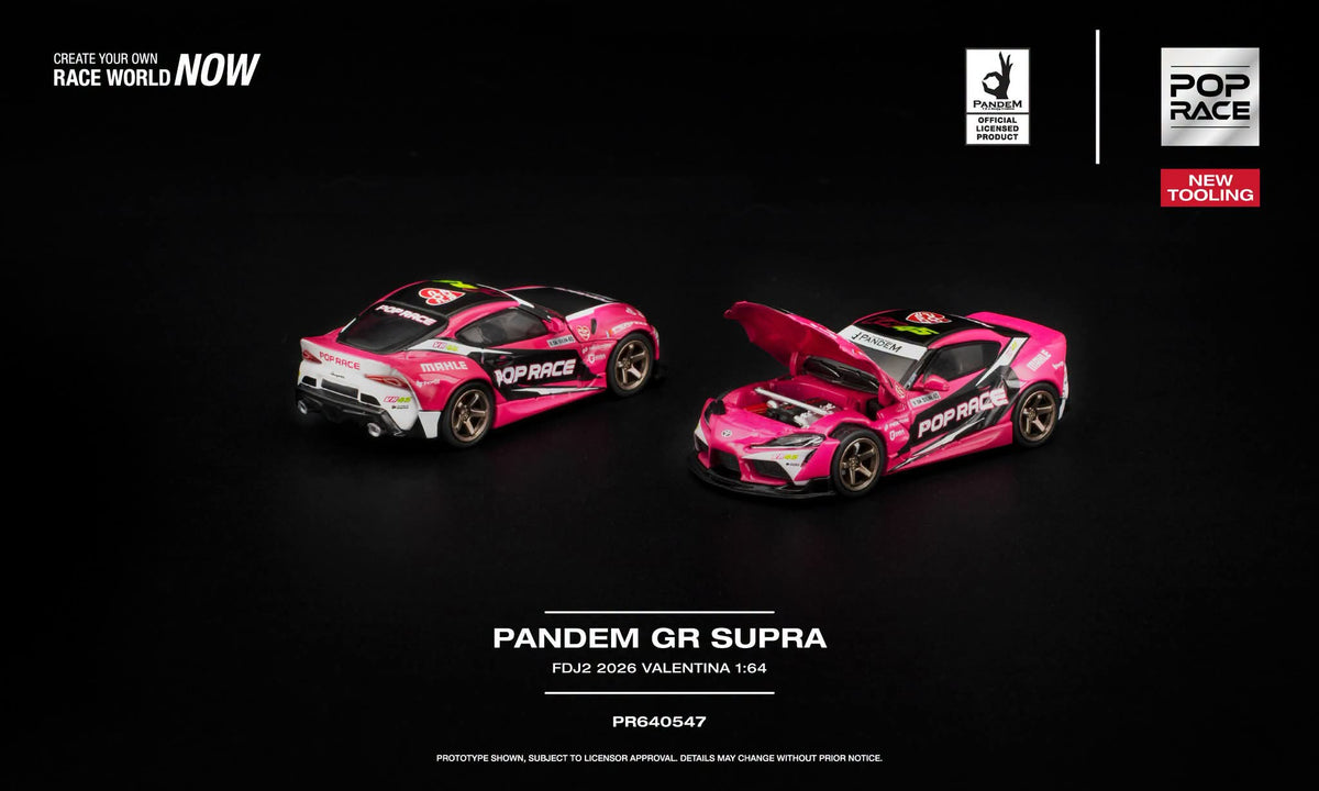 [Pre-Order] Pop Race Pandem GR Supra FDJ2 Valentina Piaz PR640547 1/64 Diecast