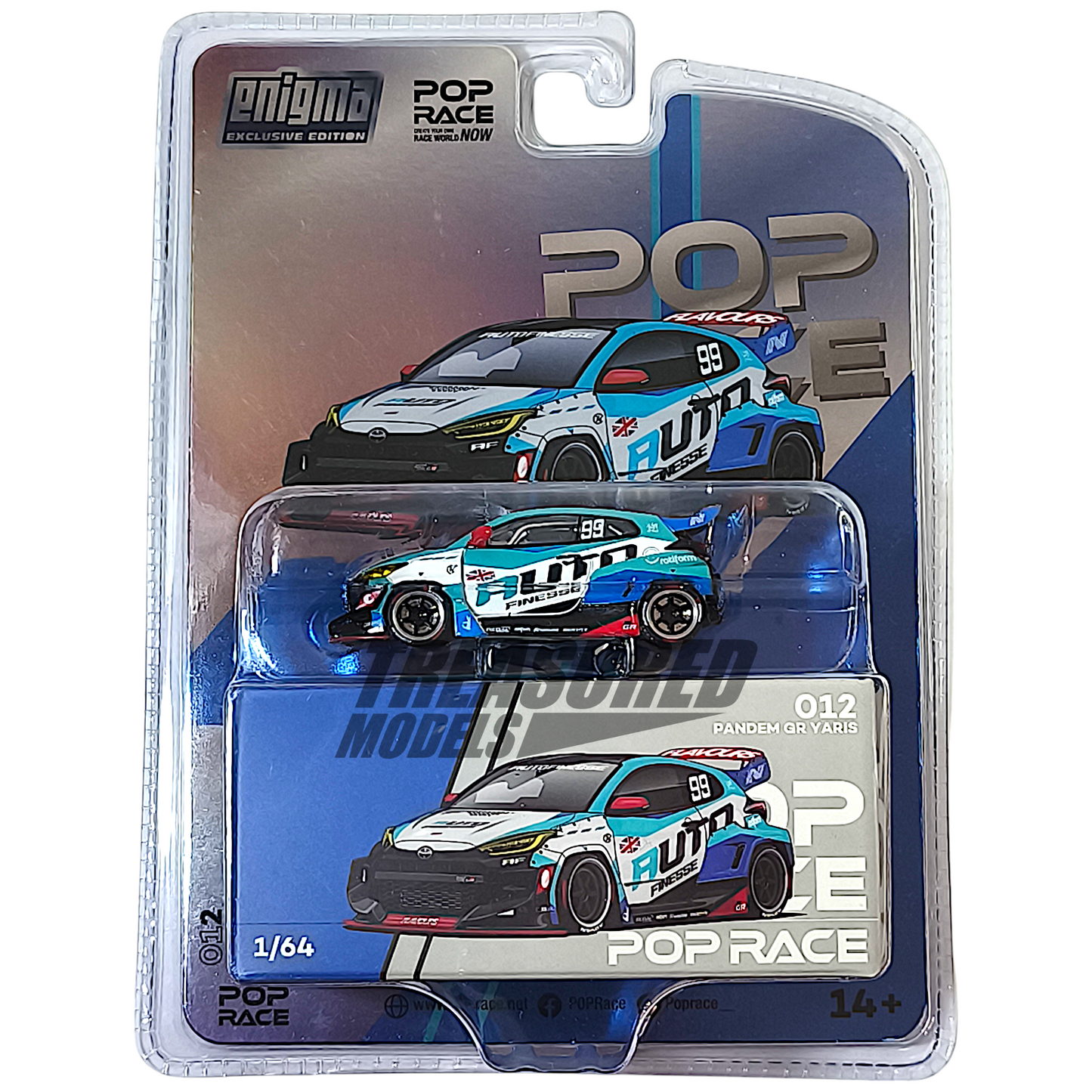 Pop Race Pandem GR Yaris Auto Finesse Blister Packaging 1/64 Diecast