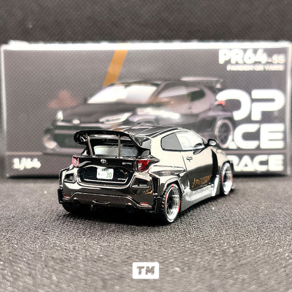 Pop Race Pandem GR Yaris Black Rims PR64055 1/64 Diecast