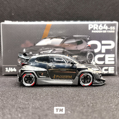 Pop Race Pandem GR Yaris Black Rims PR64055 1/64 Diecast