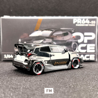Pop Race Pandem GR Yaris Black Rims PR64055 1/64 Diecast