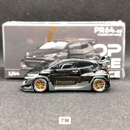 Pop Race Pandem GR Yaris Gold Rims PR64055 1/64 Diecast