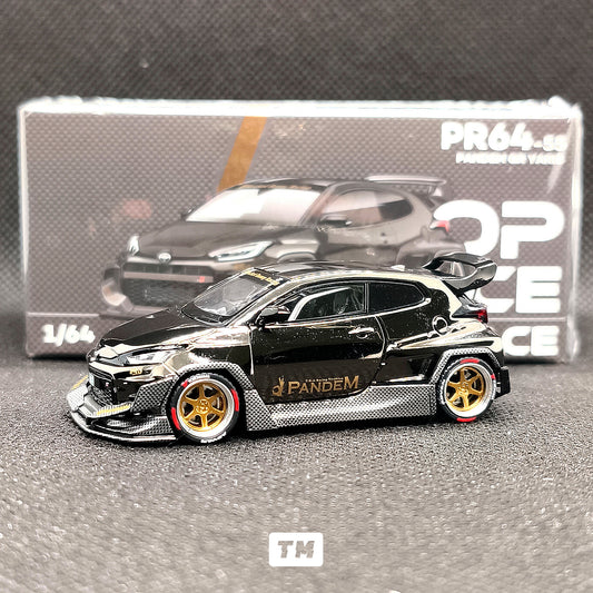Pop Race Pandem GR Yaris Gold Rims PR64055 1/64 Diecast
