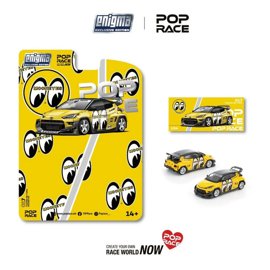 Pop Race Pandem GR Yaris Mooneyes Blister Packaging PRE017 1/64 Diecast