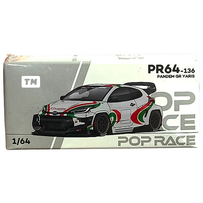 Pop Race Pandem GR Yaris Rally Livery PR640136 1/64 Diecast