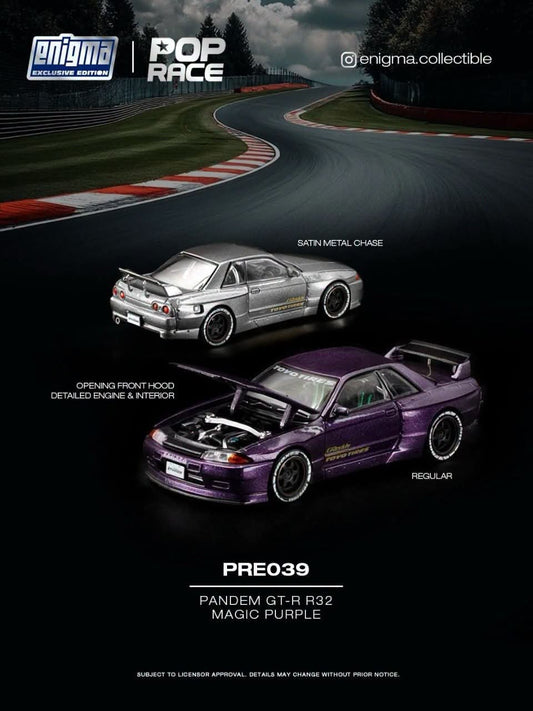 [Pre-Order] Pop Race Pandem GT-R R32 Magic Purple PRE039 1/64 Diecast