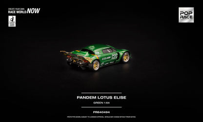 [Pre-Order] Pop Race Pandem Lotus Elise Green PR640494 1/64 Diecast