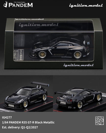 [Pre-Order] Ignition Model Pandem R35 GT-R Black Metallic IG4277 1/64 Diecast