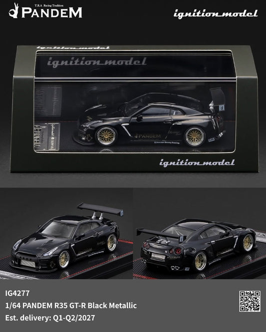 [Pre-Order] Ignition Model Pandem R35 GT-R Black Metallic IG4277 1/64 Diecast