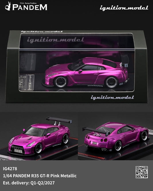 [Pre-Order] Ignition Model Pandem R35 GT-R Pink Metallic IG4278 1/64 Diecast