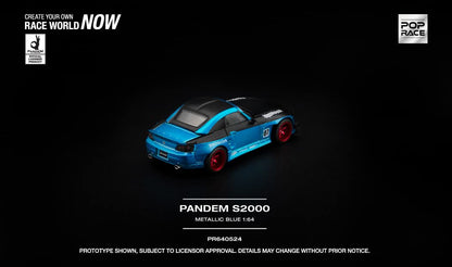 [Pre-Order] Pop Race Pandem S2000 Metallic Blue PR640524 1/64 Diecast