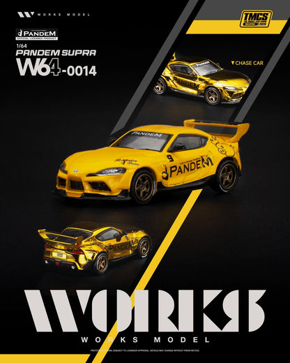 Works Model Pandem Supra Yellow TMCS 2026 W640014 1/64 Diecast