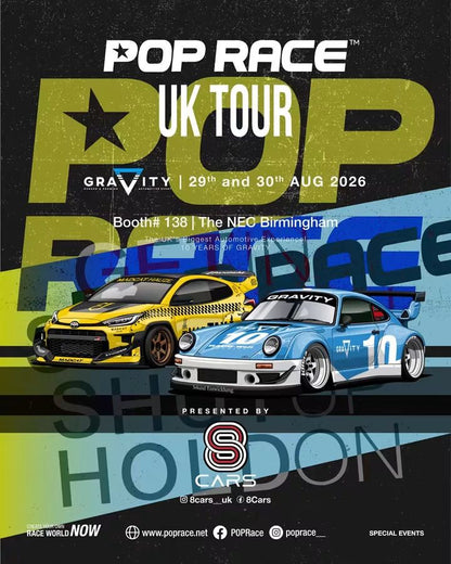 Pop Race UK Tour RWB 930 Gravity & Pandem GR Yaris Mad Taxi PR640564 PR640561 1/64 Diecast