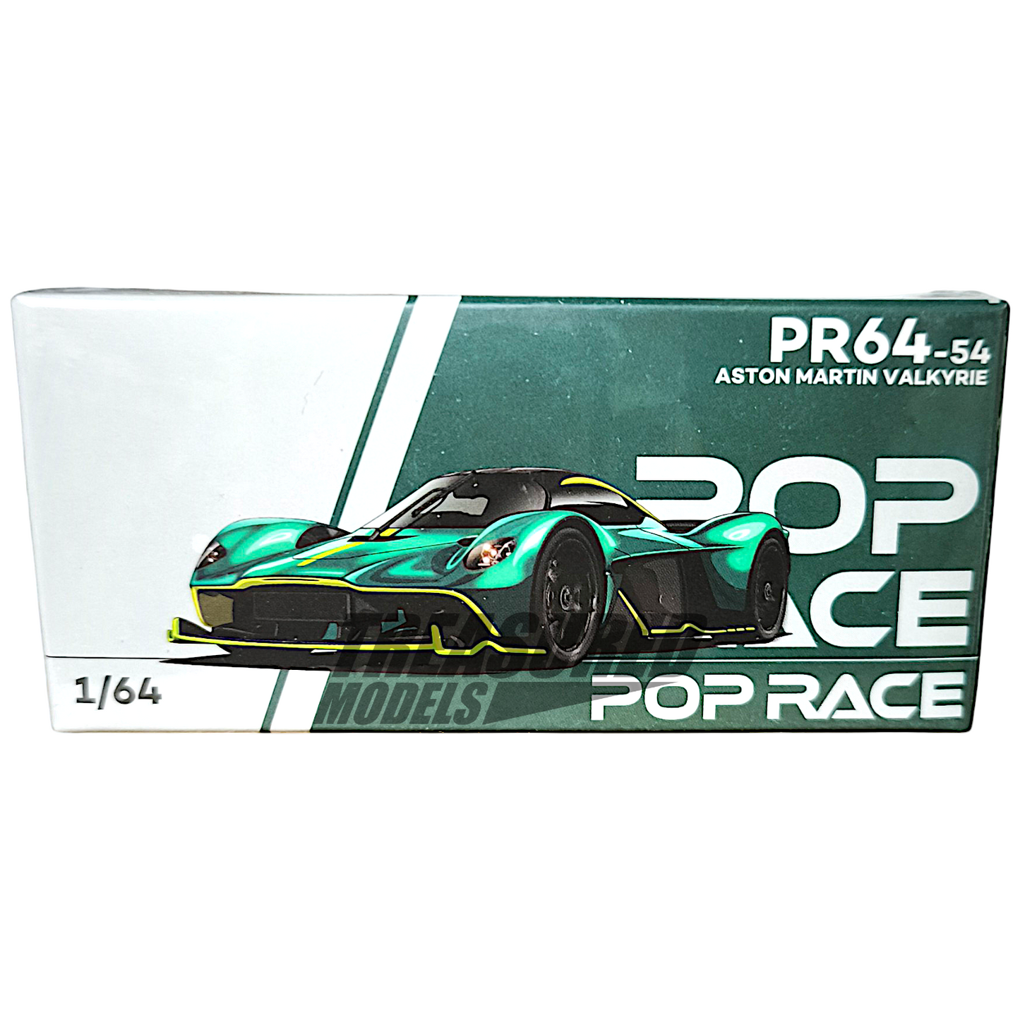 Pop Race Aston Martin Valkyrie Green PR640054 1/64 Diecast