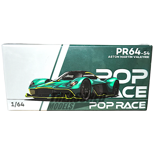 Pop Race Aston Martin Valkyrie Green PR640054 1/64 Diecast