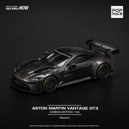 Pop Race Aston Martin Vantage GT3 Carbon Edition PR640178 1/64 Die Cast