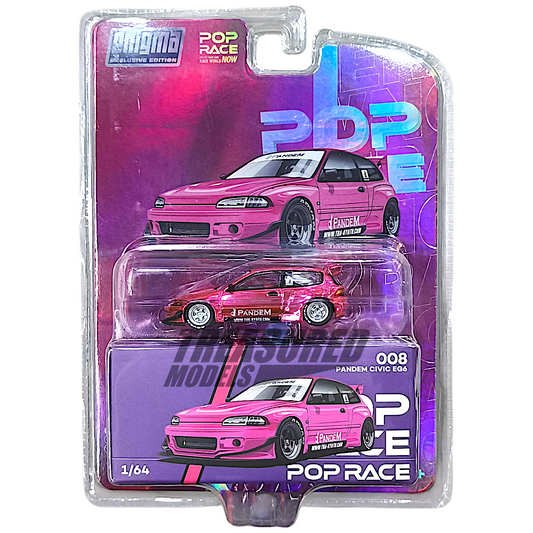 Pop Race CHASE Honda Pandem Civic EG6 - Pink GRP-PRE008 1/64 Diecast