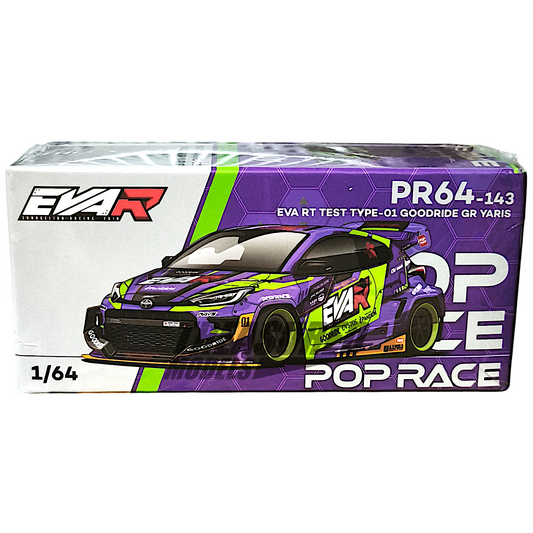 Pop Race EVA RT Test Type-01 GoodRide GR Yaris PR640143 1/64 Diecast