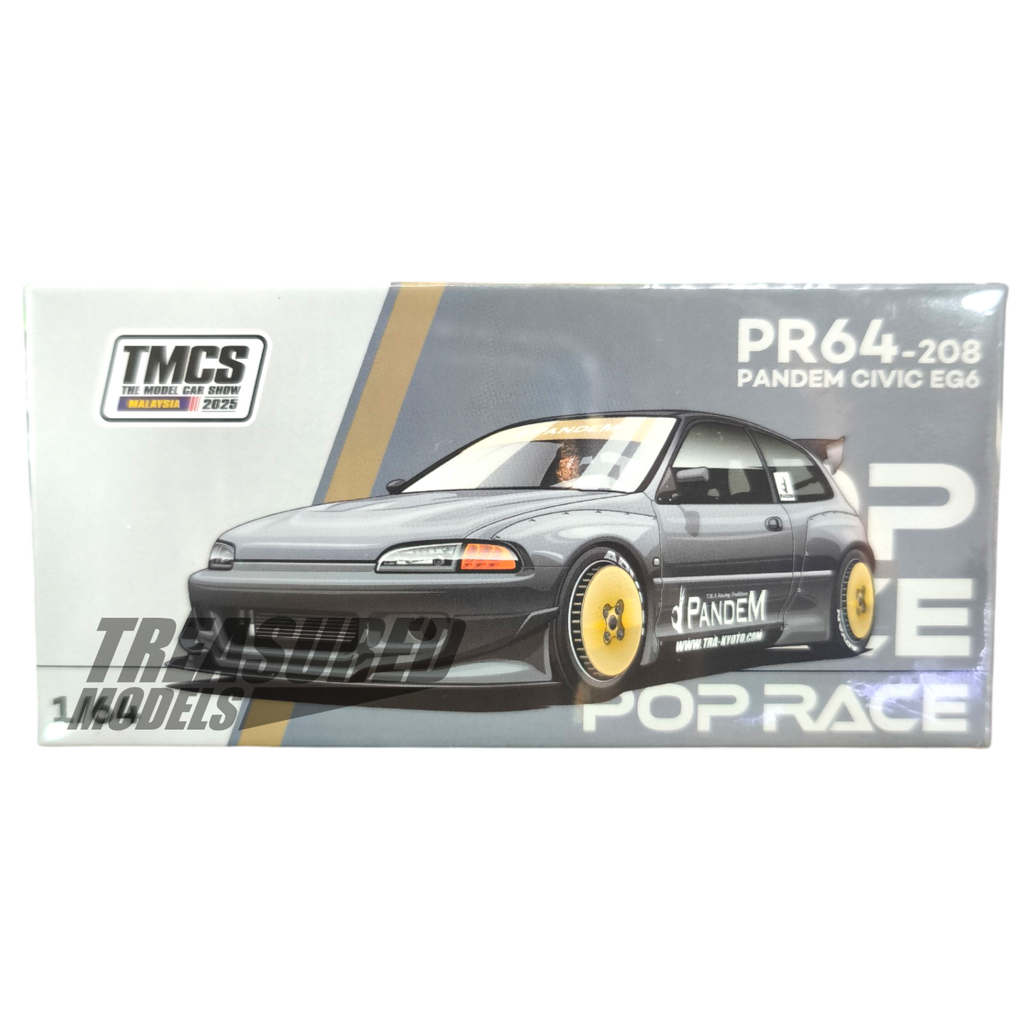 Pop Race Honda Civic EG6 Pandem Chrome Black TMCS2025 PR64