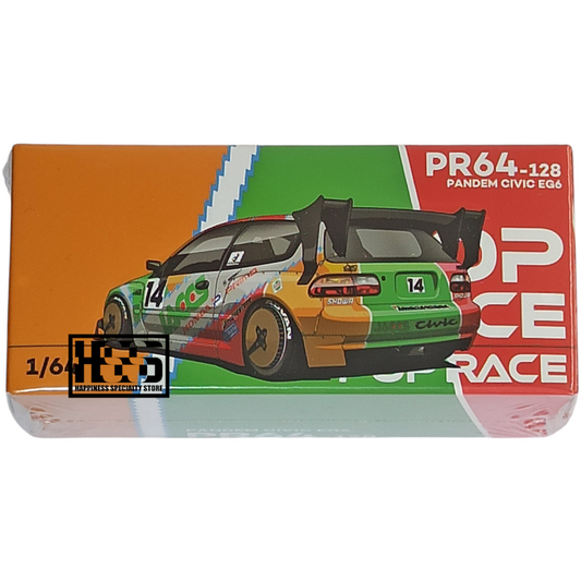 Pop Race Honda Civic EG6 Pandem PR64-128 1/64 Die Cast