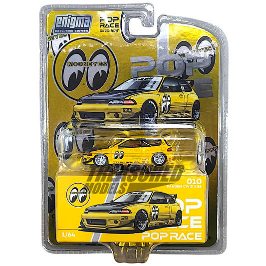 Pop Race Honda Civic EG6 Pandem v1.5 Mooneyes Enigma Exclusive PRE010 1/64 Diecast