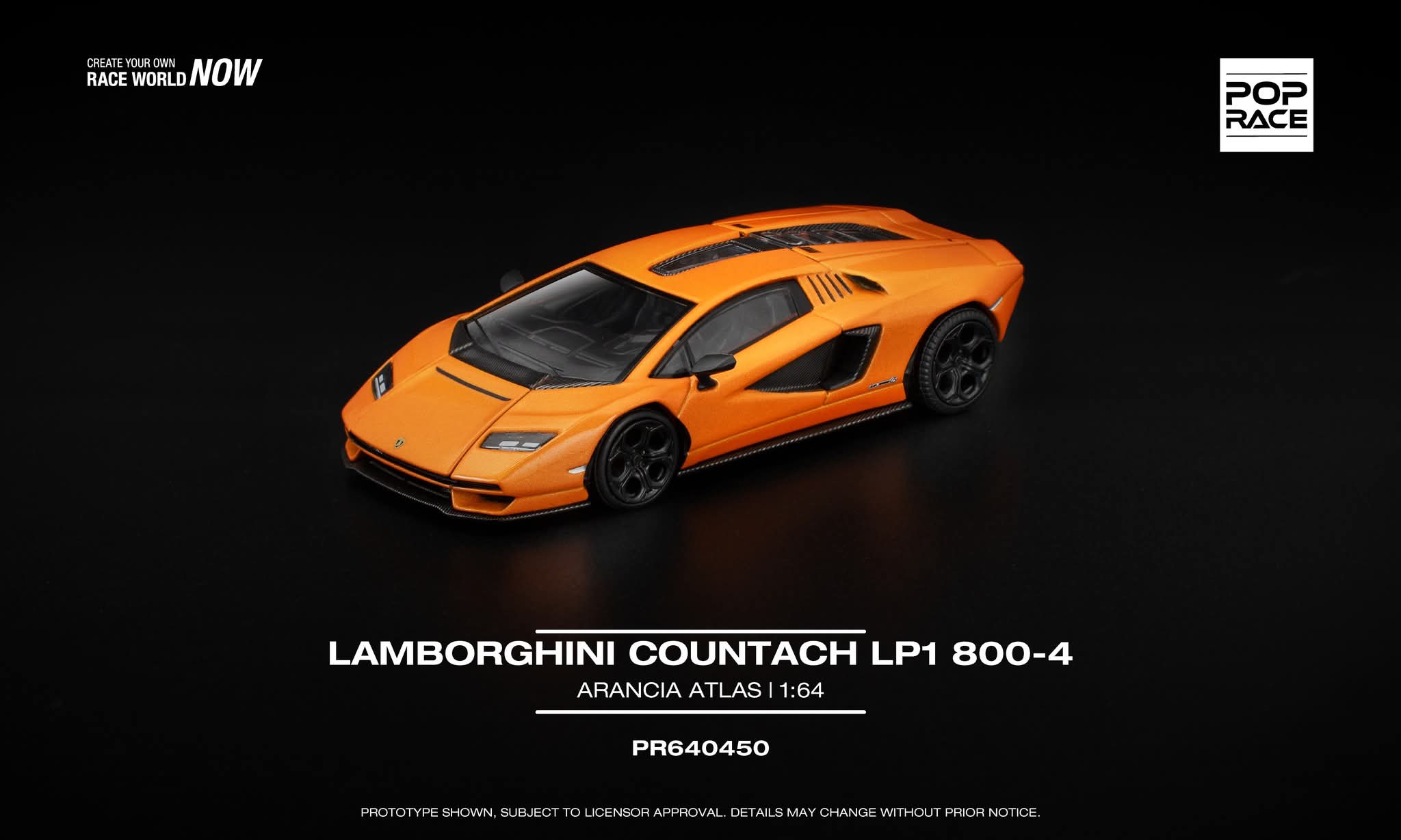 Pre-Order] Pop Race Lamborghini Countach LPI 800-4 Arancia Atlas