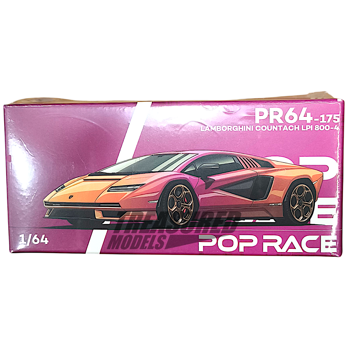 Pop Race Lamborghini Countach LPI 800-4 Blu Hal PR640175 1/64 Diecast