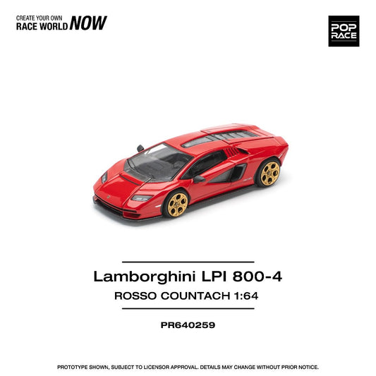 Pop Race Lamborghini LPI 800-4 Rosso Countach PR640259 1/64 Diecast