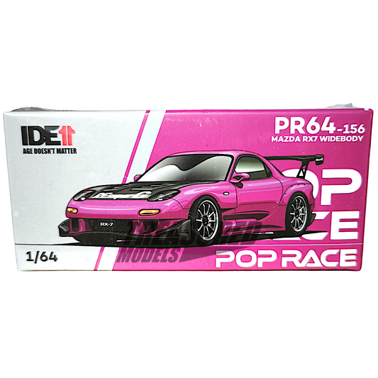 Pop Race Mazda RX7 FD Widebody Rose Red PR640156 1/64 Diecast
