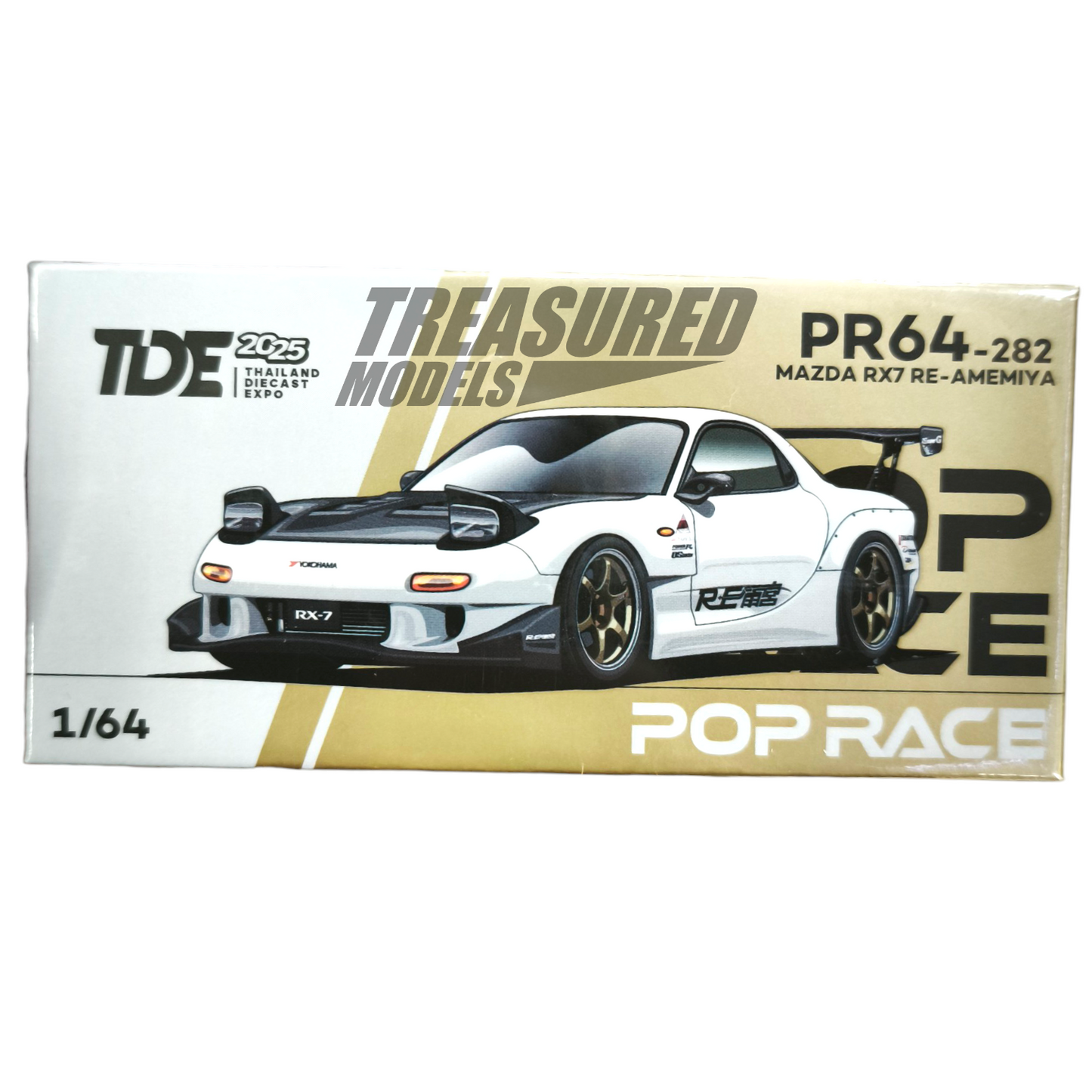 Pop Race Mazda RX7 RE Amemiya PR640282 TDE2025 1/64 Die Cast