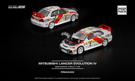 Pop Race Mitsubishi Lancer Evolution IV 1988 Monte Carlo PR640402 1/64 Diecast