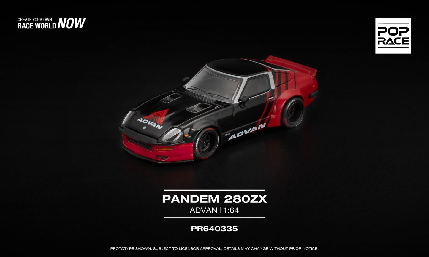 Pop Race Nissan 280ZX Pandem Advan PR640335 1/64 Die Cast