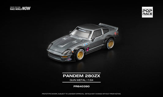 Pop Race Nissan 280ZX Pandem Gun Metal PR640390 1/64 Diecast