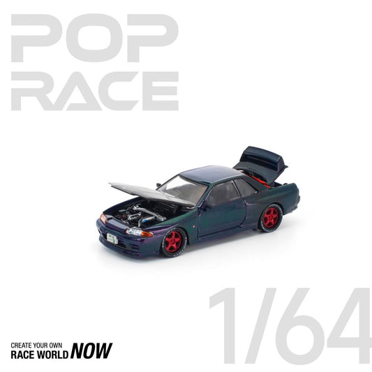 Pop Race Nissan Skyline GT-R R32 Ghost Chameleon PR640357 1/64 Die Cast