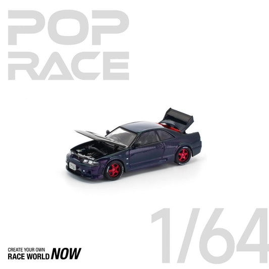 Pop Race Nissan Skyline GT-R R33 Ghost Chameleon PR640356 1/64 Die Cast