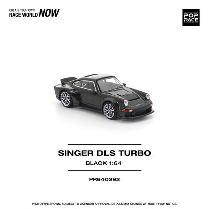 Pop Race Porsche Singer DLS Turbo Black PR640292 1/64 Die Cast