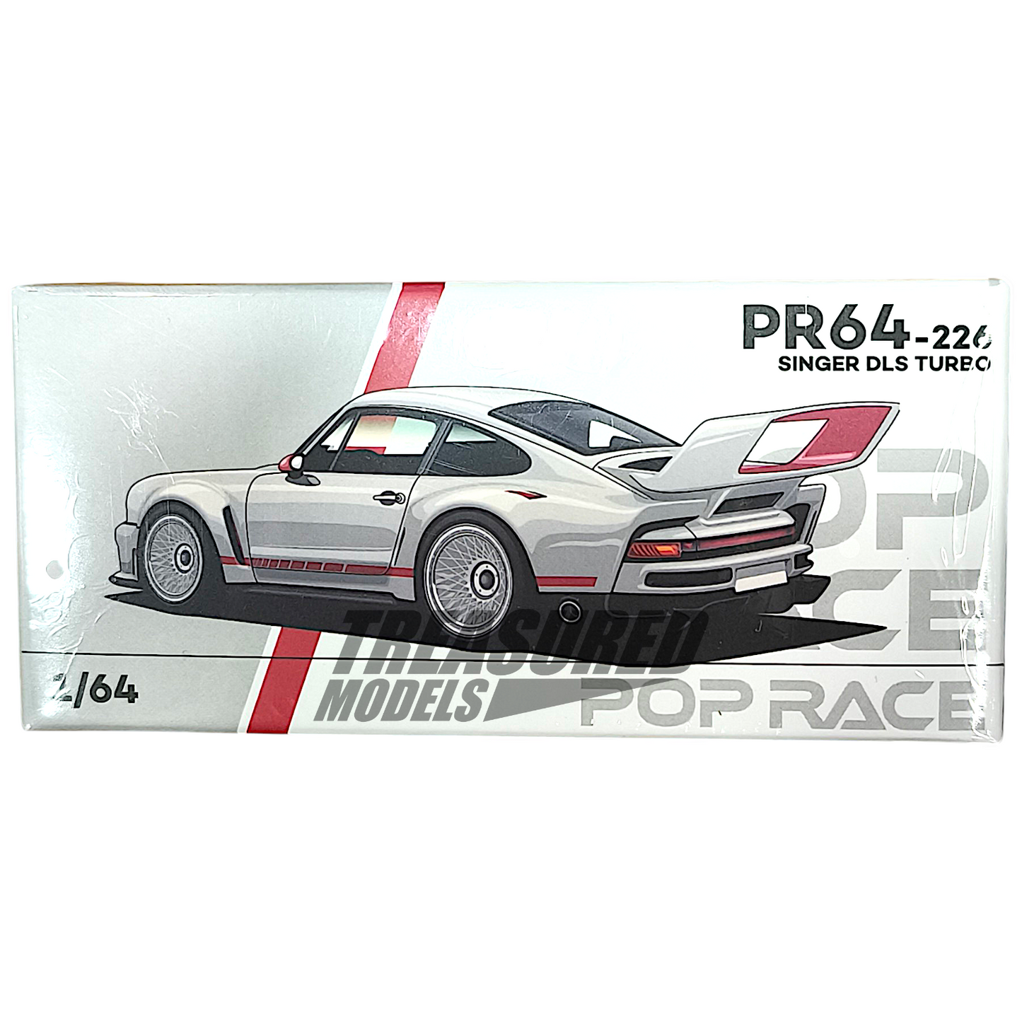 Pop Race Porsche Singer DLS Turbo White PR640226 1/64 Diecast