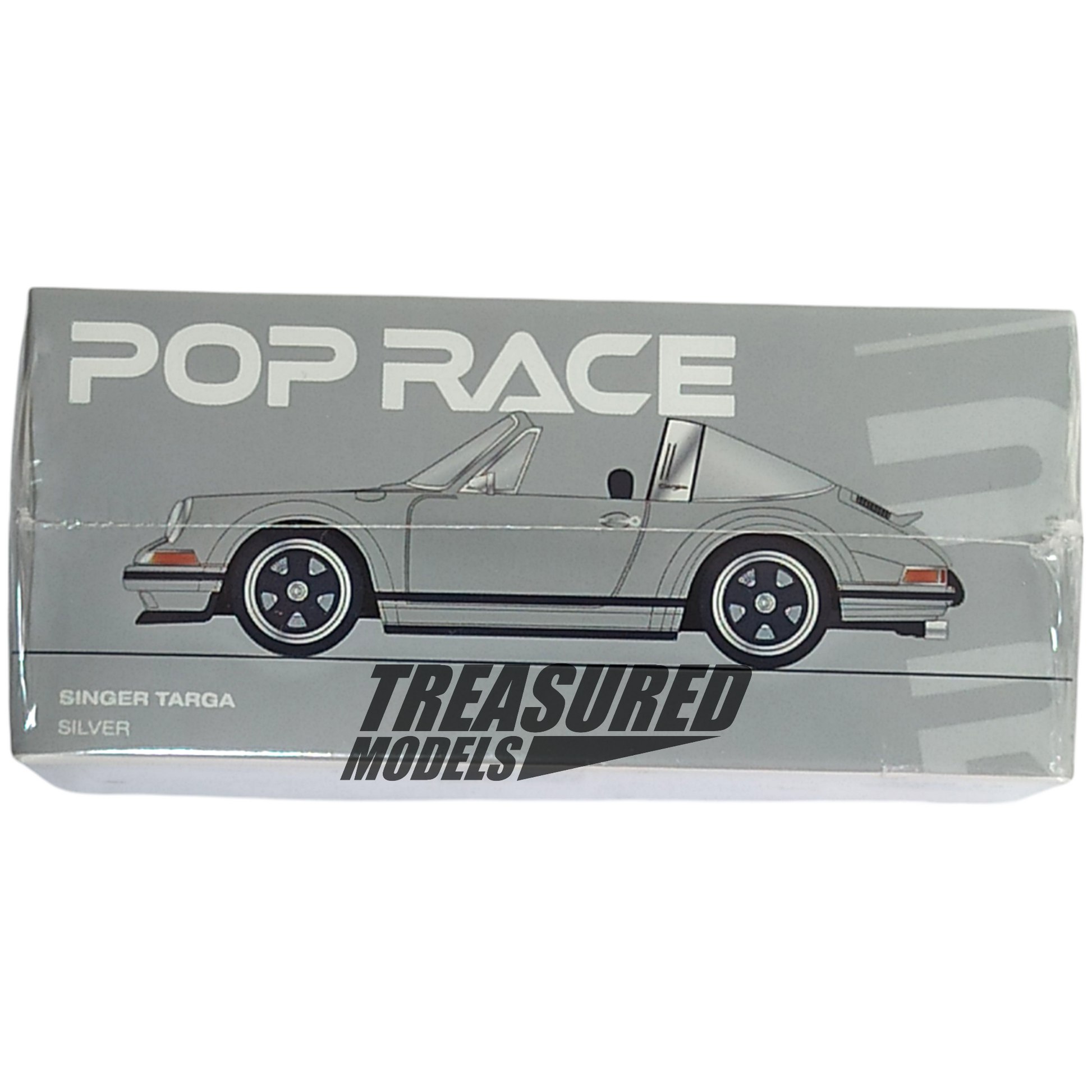 Pop Race Porsche Singer Targa Silver PR64-SGTA-SL01 1/64 Die Cast
