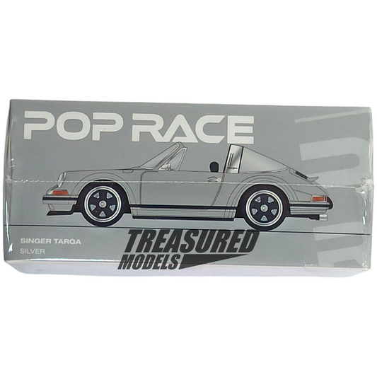 Pop Race Porsche Singer Targa Silver PR64-SGTA-SL01 1/64 Die Cast