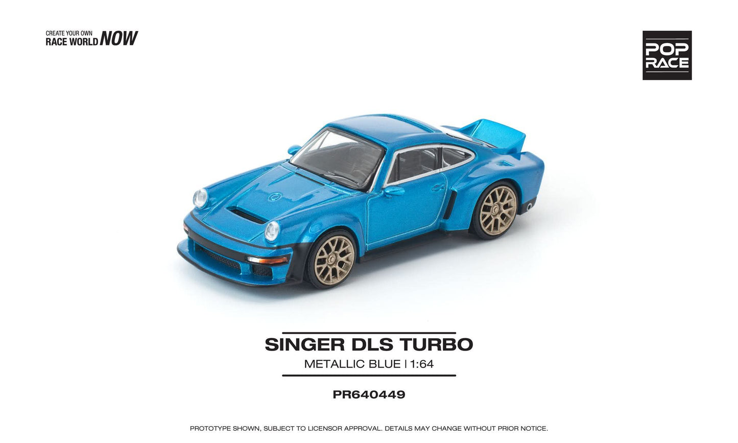 Pop Race Singer DLS Turbo Metallic Blue PR640449 1/64 Diecast
