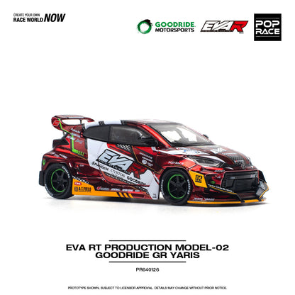 Pop Race Toyota EVA RT Production Model-02 Goodride GR Yaris PR640126 1/64 Die Cast