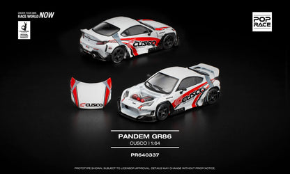 Pop Race Toyota GR86 Pandem Cusco PR640337 1/64 Diecast