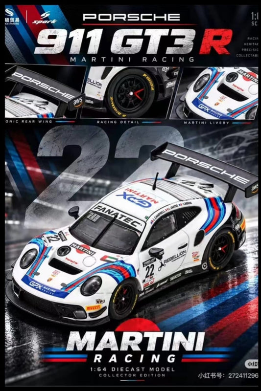 [APAxpo] SPARK Porsche 911 GT3 R #22 GPX Martini Racing 24H Spa 2021 APAxpo 2026 1/64 Diecast