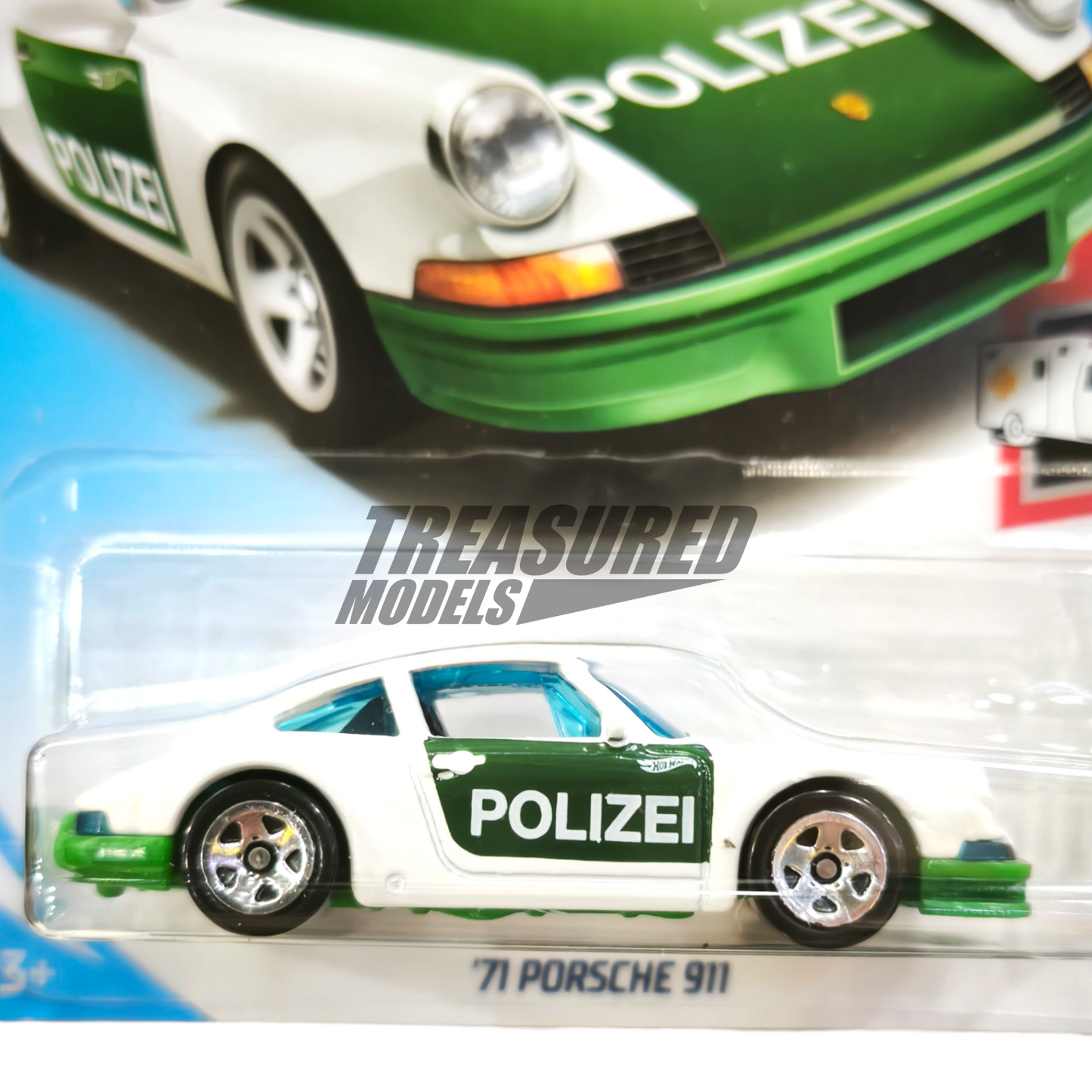 Hot Wheels Porsche 71 911 White & Green 2019 Main Line HW Rescue 1/64 Die Cast