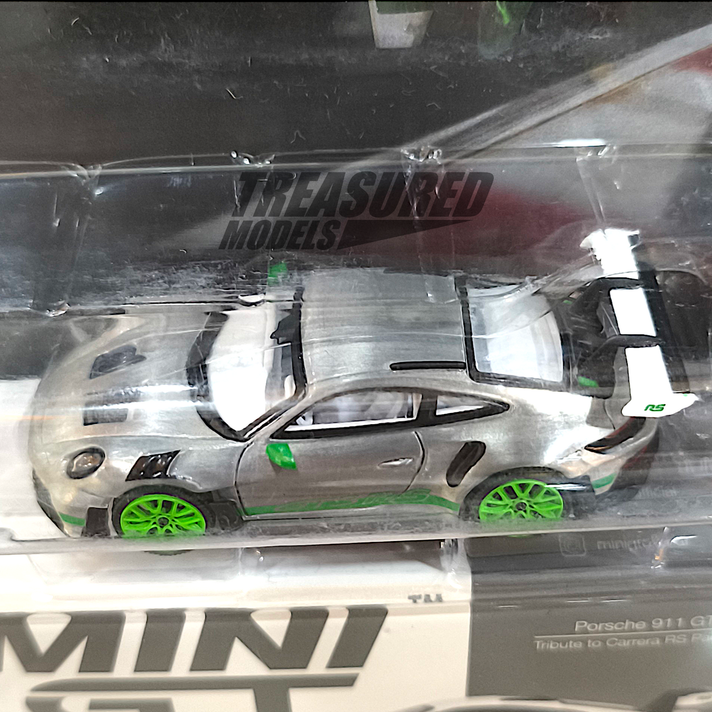 Mini GT CHASE Porsche 911 992 GT3 RS Tribute to Carrera RS Package Blister Packaging MGT00827 1/64 Diecast