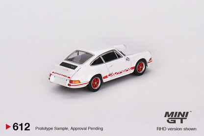 Mini GT Porsche 911 Carrera RS 2.7 Grand Prix White with Red Livery MGT00612 1/64 Die Cast