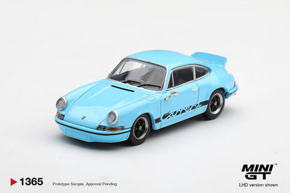 [Pre-Order] Mini GT Porsche 911 Carrera RS 2.7 Gulf Blue with Black Livery MGT01365 1/64 Diecast