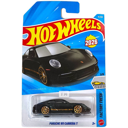Hot Wheels Porsche 911 Carrera T Black 2026 Basic 1/64 Diecast