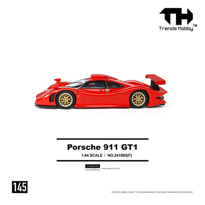 [Pre-Order] Trends Hobby Porsche 911 GT1 1998 - Red 241085F 1/64 Diecast