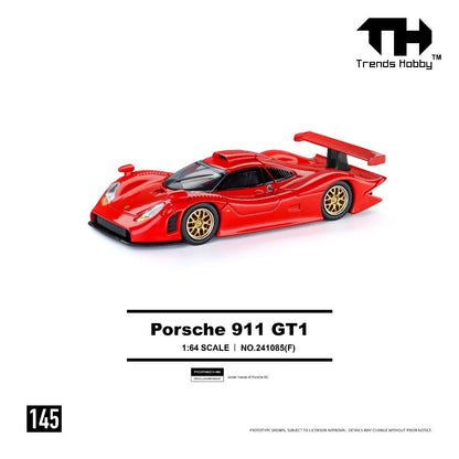 [Pre-Order] Trends Hobby Porsche 911 GT1 1998 - Red 241085F 1/64 Diecast